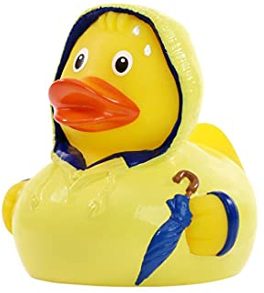 Schnabels Quietsche-Ente Schlechtwetter - Geschenk für Geburt Geburtstag Namenstag Kinder Baby Freund-in Mädchen Junge - Spielzeug Bade-Ente Badewanne Deko