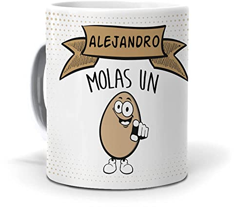 Taza Alejandro molas un Huevo. Cerámica AAA - 350 ml.