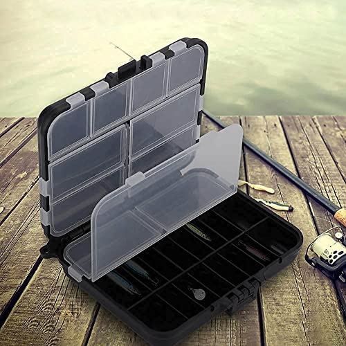 MOUMOUTEN Köderbox Angelausrüstungsbox, 26 Gitter Karpfen Zubehör Aufbewahrungsbox, Kescher Angeln für Angelzubehör Fishing Angelkoffer