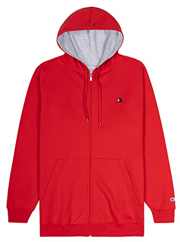 Champion Big and Tall Zip Herren Hoodies Kapuzenjacke mit schwerem Rei verschluss, rot, X-Large hoch