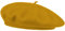 Van Der Rich ® - Baskenmütze (100% Wolle) Französisch Einfarbig - Damen (Senffarbe, One Size)