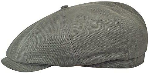 Sterkowski Modell Shelby | Baumwolle Schiebermütze für Herren und Damen | Fahrrad Cabrio Retro Kappe Freizeit Premium Stilvolle Gangster Gatsby Klassische Sommer Ballonmütze Schirm Graphitgrau 57