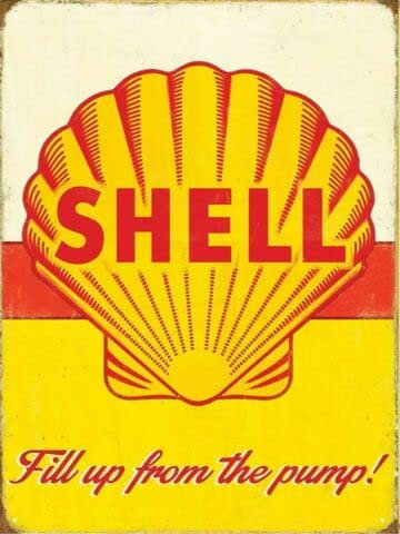 ELITEPRINT Vintage Retro Wall Decor Poster-Metal Sign-Tin Sign for Bar Pub Cafe Bedroom Living Room-Club-Home Club Tavern-Multi-coloured-A3-A4-A5 Size (A5, 74. SHELL PETROL PUMP)