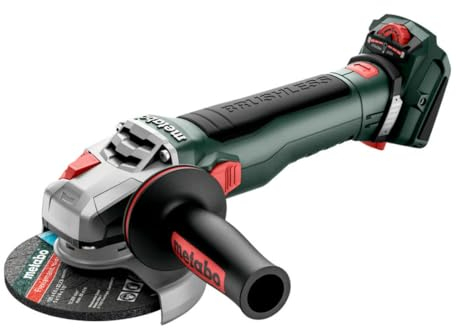 Metabo Akku-Winkelschleifer WVB 18 LT BL 11-125 Quick mit Bremse, Drehzahlregelung, Schnellspannmutter, drehbarem Akkupack; Karton
