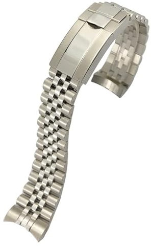 AEMALL 316L Edelstahl 20 mm Uhrenarmband für 36 mm Rolex Datejust 116233 116234 Silber Golden Solid Metall Uhrenarmband, 20mm for RLX, Achat