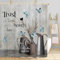 Tenda da doccia rustica con scritta Trust in The Lord, tenda da bagno a tema ispiratore, versi biblici con citazioni scritte, accessori da bagno, stile country shabby chic, set di tende da bagno,