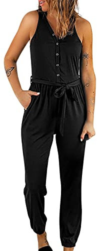 Overall Damen Elegant,Sommer Overalls Damen,Schwarzer Jumpsuit,Kurze Jumpsuits Damen,Schwarzer Einteiler Damen,Arbeitshose Latzhose Bauchgröße,Damen Arbeitslatzhose