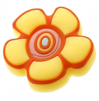 Gedotec Kinder-Möbelgriffe aus Gummi | Blume | 1 Stück - Kindergriff-Möbel | KID | Schubladen-Knopf elastisch - speichelfestem Gummi | Möbelknopf - Kinderzimmer | inkl. Befestigungsmaterial