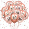 Rose Gold 10. Geburtstag Ballons Dekorationen 18 Stück Happy 10th Birthday Ballons Rose Gold 10. Geburtstag Party Dekoration Ballons für Mädchen Jungen 10. Geburtstag Jubiläum Zubehör 12 Zoll