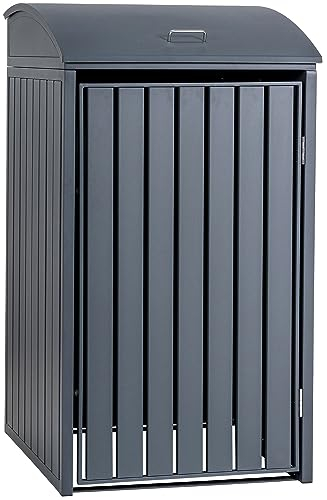 CLP Mülltonnen-Verkleidung Holly I wasserdichte Müll-Box, Farbe:anthrazit, Größe:68x80x131 cm