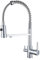 Grifo De Cocina 3 Vías Con Ducha Extraíble, 360° Grifo Monomando De Cocina Para Filtro De Agua, 2 En 1 Grifo De Fregadero De Cocina Para Sistemas De Ósmosis Latón (Cromado)