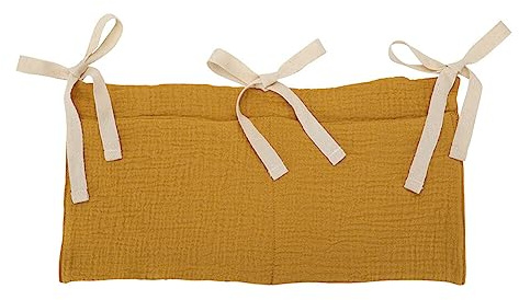 Babybett Organizer, Kinderzimmer Hängender Bett Organizer mit 2 Taschen, Organizer Beistellbett Baby Betttasche Spielzeugtasche Aufbewahrungstaschen für Betten für Windeln Kleidung Spielzeug