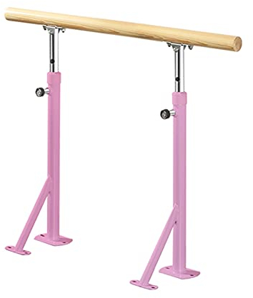 ASumPio Ballettstange, Stock, Verstellbare Tanzstange Mit Rutschfestem Fuß, Geeignet Für Dehnung, Balance, Kinder Und Erwachsene (Pink 1 M)