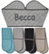 Personalised Double Oven Gloves Maximum Heat Protection, Pot Holders for Cooking & Baking in the Kitchen Machine Washable Gift for Mum Grandma (Grey Oven Gloves)
