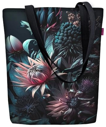 Bertoni Tasche Schultertasche Einkaufstasche Umhängetasche Shopper Tote Bag Handtasche Codura Mit Reißverschluss Sunny