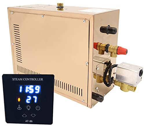 KWPHGLQA Steam Generator For Home SPA - Sauna Bath Steamer With LED Digital Display And Time Control, Ideal For 4m³ 1-12h Space