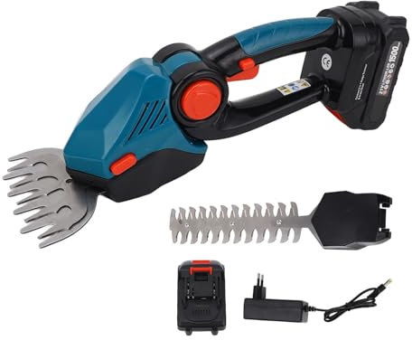 Heckenschere, Langer/kurzer Adapterkopf, 22.000 U/min, Wiederaufladbarer Verstellbarer Kopf, Ideal für Gartenbegeisterte (EU-Stecker 100V-240V)