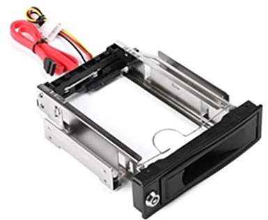 Support adaptateur pour disque dur SSD 3,5 vers plateau de baie 5,25 Noir