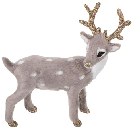 TOYANDONA Kleines Rentier-Modell Kunststoff-heimdeko Simulation Eines Rehs Weihnachtsfigur Dekoration Für Tischplatte Regal Schreibtisch Büro-Display