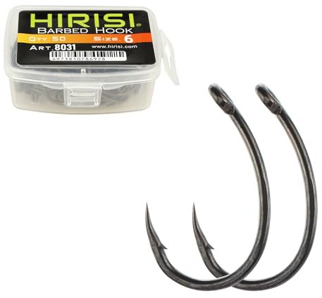 50 StüCk Angelhaken PTFE-Beschichteter Edelstahl Mit Hohem Kohlenstoffgehalt Stacheldraht Angelhaken Mit öSe AngelzubehöR (FBA-8031-6)