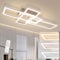 cliheet Deckenlampe LED Deckenleuchte Wohnzimmer - 64CM Wohnzimmerlampe Modern Dimmbar mit Fernbedienung 36W Silber Schlafzimmer Deckenbeleuchtung Rechteckig Design Küchenlampe für Esszimmer Küche