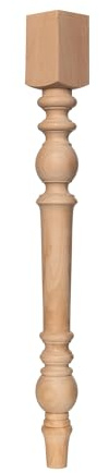 goji home decor Pieds de table en bois naturel pour canapé, fauteuil, table basse, pieds pivotants pour décoration (90 cm)