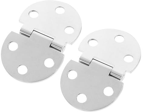 jojofuny Charnières En Cuivre Pur 180 Degrés Pour Meubles Ferme-porte Accessoires Cuisine 2 Pièces Argenté