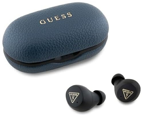 CG MOBILE Guess Cuffie Bluetooth TWS + Grained Classic Logo Blu