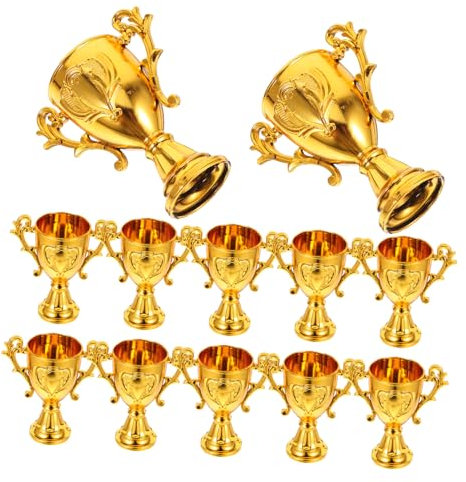 HAPINARY 12stücke Goldene -trophäen Form Eines Aufbewahrungsbehälters Für Mädchen Für Wettbewerbe Feiertagsfeiern Teilnahmegeschenk