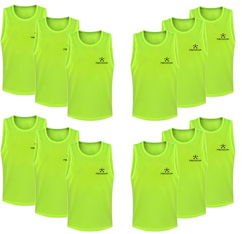 FIBOGOUP Fußball Trainingsweste,Fussball Leibchen Kinder Erwachsene,Fussballtraining Zubehör,Westen fürs Teamtraining