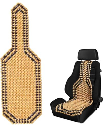 Pineeseatile Perlen-Autositzbezug, Naturholz-Perlen-Sitzbezug, kühle, erfrischende Rückenmassage-Komfortkissenmatte für den Sommer im Auto, LKW