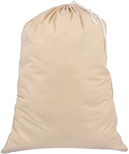 Sweet Needle extra großen Wäschespeicher-Einkaufstüten, 71 x 91 cm (28 x 36 Zoll) 75 l - 100% Baumwolle, sehr langlebig, Zugschnur mit Kabelverschluss, Maschinenwäsche und wiederverw
