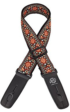 Lock It LIS063 Guitar Strap - Classic Woven, Chestnut Bay