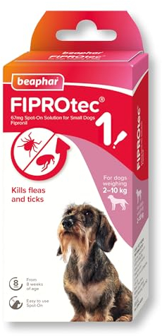 Beaphar - FIPROtec Spot-On for Small Dogs (2–10kg) - Kills Fleas & Ticks - Vet Strength Treatment - 1 Pipette