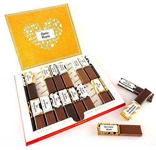 SURPRISA Aufkleberset für Merci-Schokolade: Das persönliche Dankeschön und kreative Geschenk für Mama oder Papa