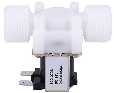 Électrovanne électrique, G3/4 NC Électrovanne électrique en plastique normalement fermée Longue durée de vie de la vanne d'entrée d'eau(DC 24V)