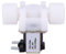Électrovanne électrique, G3/4 NC Électrovanne électrique en plastique normalement fermée Longue durée de vie de la vanne d'entrée d'eau(DC 24V)