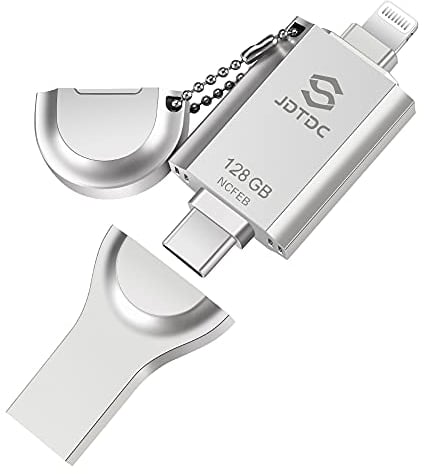 Apple MFi Certified 128GB Photo-Stick-iPhone 16/15/14/13/12 USB-Flash-Drive iPhone-Backup-Storage iPhone-Memory-Stick iPhone-Storage-Stick iPhone-Thumb-Drive USB-C Flash-Drive-iPad-Photo-Backup-Stick