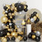 Jstzdq 152 Pcs Balloon Arch Kit, 152Pcs Black Gold Balloon Arch Garland Kit Party Balloon Decor for Men Boys Birthday Party Decoration, Graduation, Anniversary, New Year