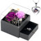 SHOKUTO Cadeau Femme-2 Vraie Rose éternelle avec Collier, Anniversaire Saint Valentin Noël Fête des Mères Cadeaux pour sa Femme Maman Grand-Mère Amie