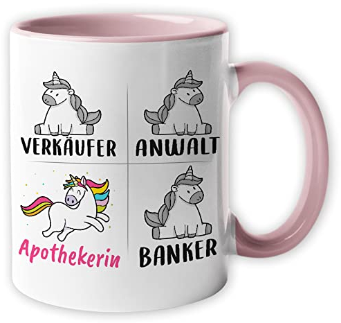 Tasse Apothekerin lustig, Apothekerin Geschenk, Spruch Apotheke Geschenkidee, Kaffeetasse Beruf Pharmazeut Pharmazie Kaffeebecher Teetasse Apotheker Frauen Becher