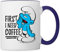 Spreadshirt Die Schlümpfe Fauli Schlumpf Tasse Zweifarbig, One size, Weiß/Kobaltblau