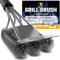 KITCHEN PERFECTION Sichere Drahtgrillbürste für Outdoor-Grill mit Grillschaber und Grillmatte, Grill-Reinigungsset – verlängerter Griff, Grillbürste für mühelose Grillreinigung, Grillreinigerbürste,