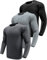 Herren 3er Pack Langarmshirt T-Shirts, UPF 50+ UV Schnelltrocknend Funktionsshirt Laufshirts, Atmungsaktiv Langarm Sportshirt Gym Shirt Outdoor Workout Fitness Oberteil Black/Grey/Dark Grey-3P06-S