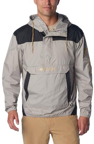 Columbia Challenger Windbreaker, Veste Légère Coupe Vent Homme, Flint Grey/Shark, Taille M