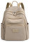 FORRICA Backpack Womens Casual Daypack Nylon Rucksack Girls School Bag Multiple Pockets Ladies Back Pack for Travel College Daily Khaki