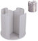 Tefola Dispenser Portabicchieri in Metallo, 360° Rotazione Circolare Portabicchieri con 4 Verticale Scomparti, Supporto per Tazza di Carta, Organizer per Cucina e Bar e Bagno (Grigio)