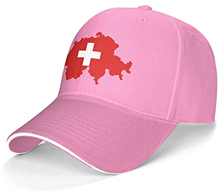 934 Herren Damen Baseball Cap Schweiz, Schweizer Flagge, Landkarte Baseballkappe Leicht Abwaschbar Outdoor Hut Vintage Snapback Kappe Für Kletter Golf Wander