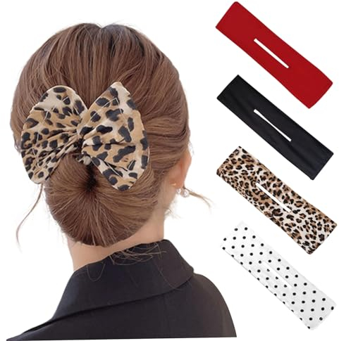 Hair Bun Maker, 4pcs Mode Hair Curler, Temperament Französische Lady Bogenknoten, dekorative Haarstyling-Accessoires für Frauen Mädchen