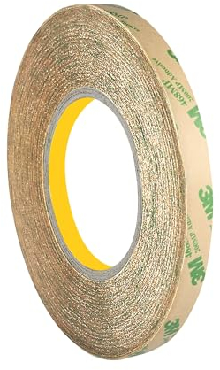 3M 468 MP doppelseitiges Klebeband | mit Acrylatklebstoff 200 MP | ohne Träger | extra dünn & stark klebend | Breite wählbar / 6 mm x 55 m